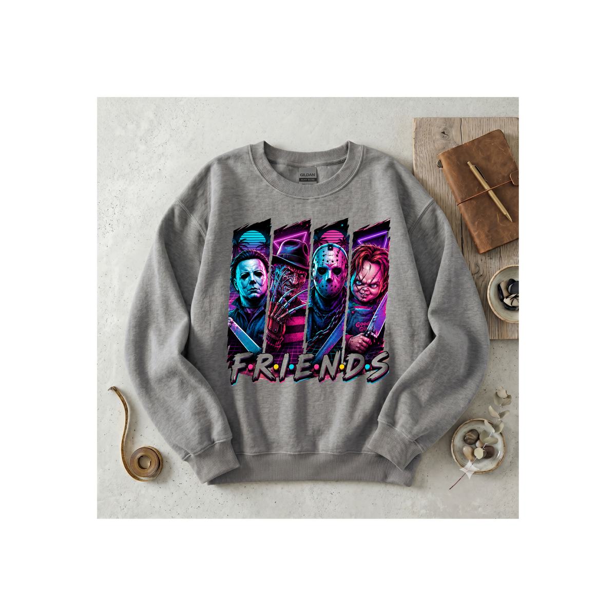 Horror Icons "Friends" Crewneck Sweatshirt