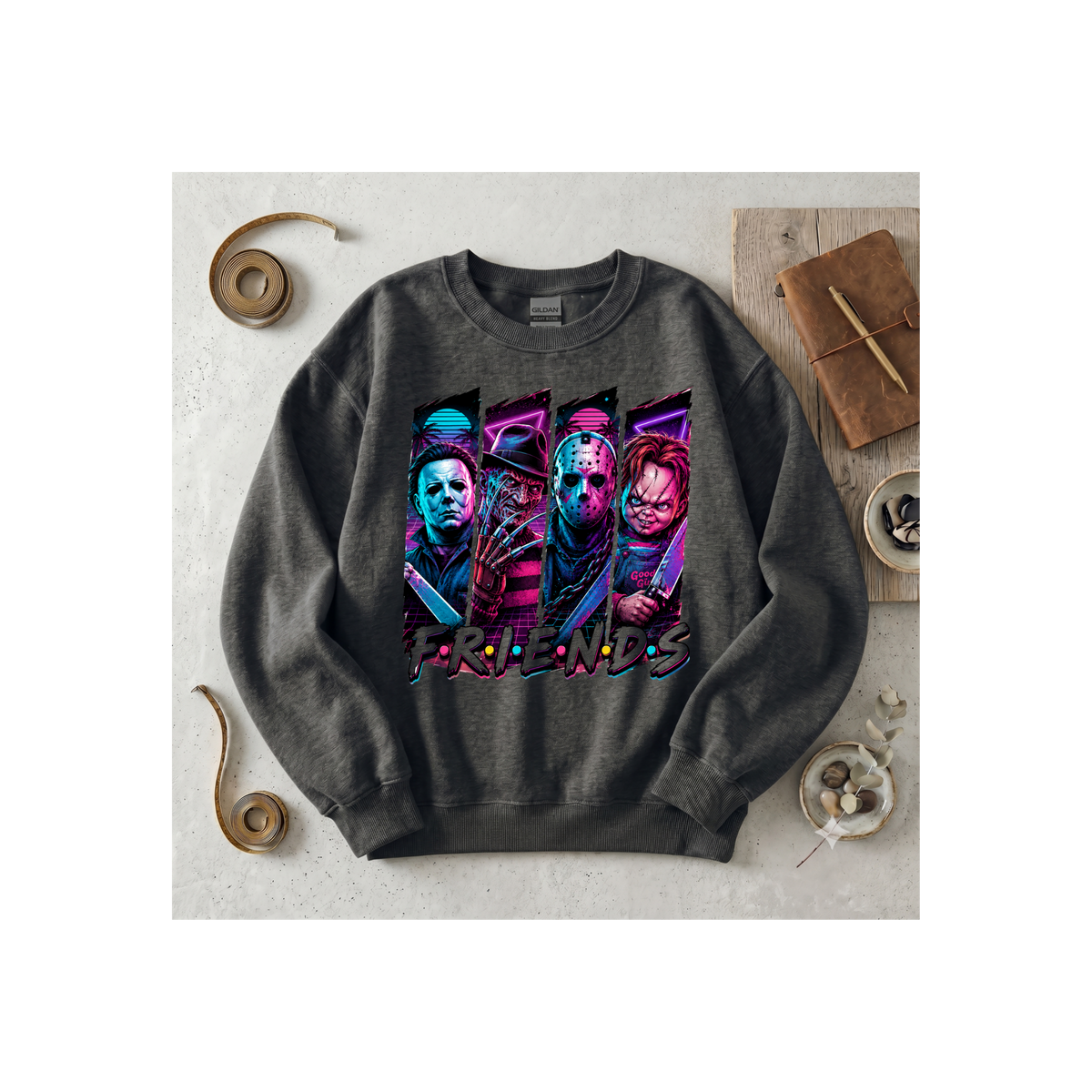 Horror Icons "Friends" Crewneck Sweatshirt