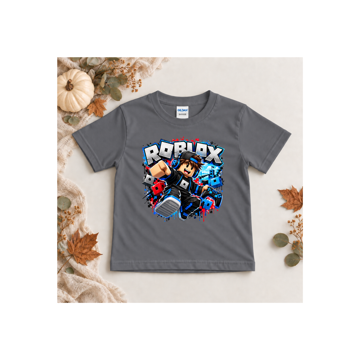 Kids Roblox Action Graphic Tee — Gamer Shirt for Boys & Girls