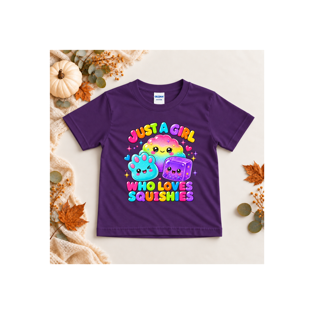 "Just a Girl Who Loves Squishies" Cute Rainbow Squishy Toys Shirt