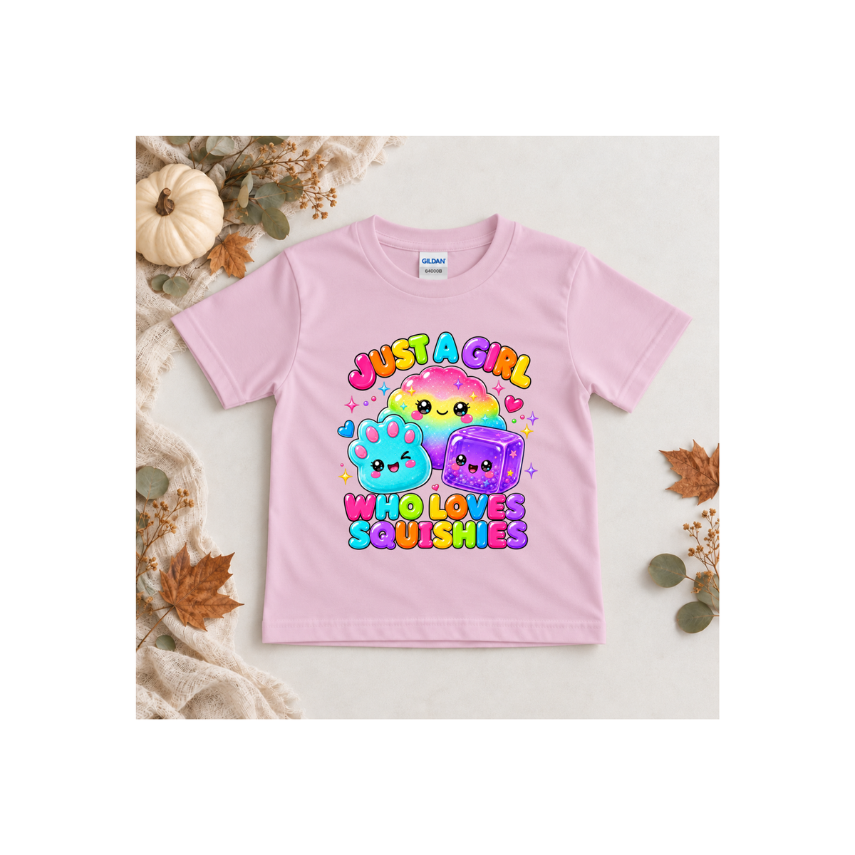 "Just a Girl Who Loves Squishies" Cute Rainbow Squishy Toys Shirt