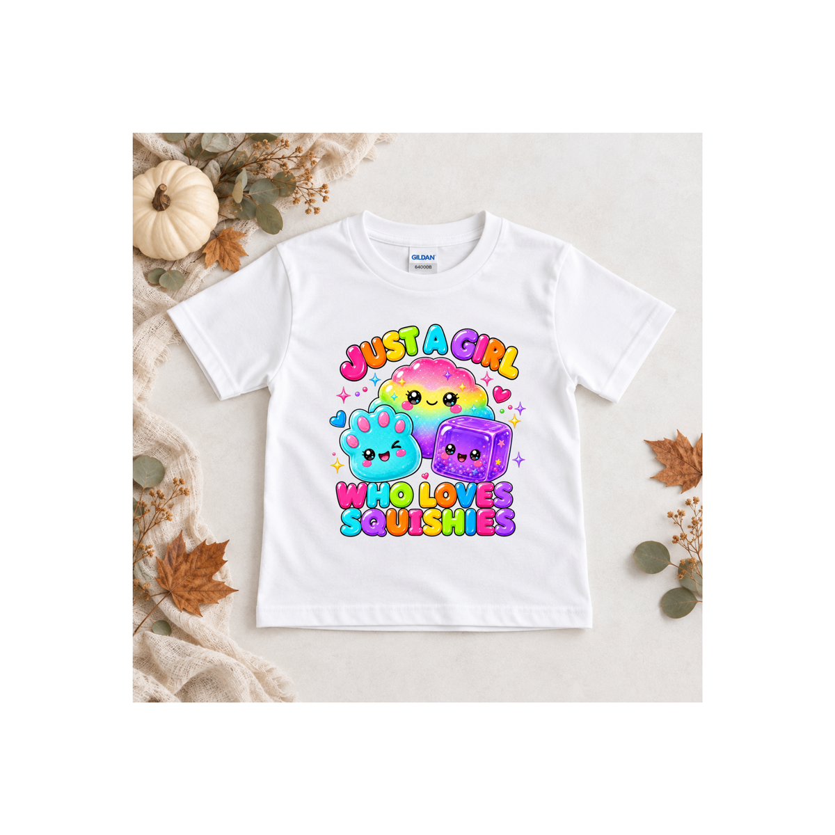 "Just a Girl Who Loves Squishies" Cute Rainbow Squishy Toys Shirt