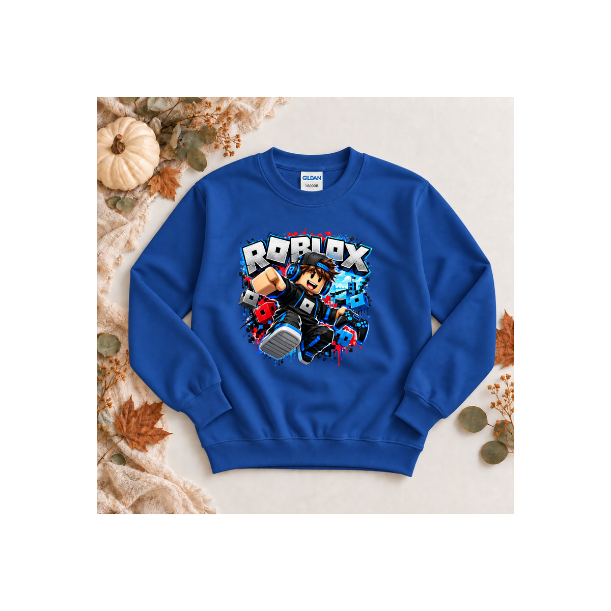 Roblox Action Graphic - Gamer Kids Crewneck Sweatshirt