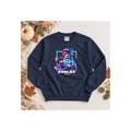 Roblox Neon Gamer Boy Pixel Youth Crewneck Sweatshirt