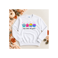 "Life is Better with Squishies" Cute Colorful Squishy Characters Kids Crewneck Sweatshirt