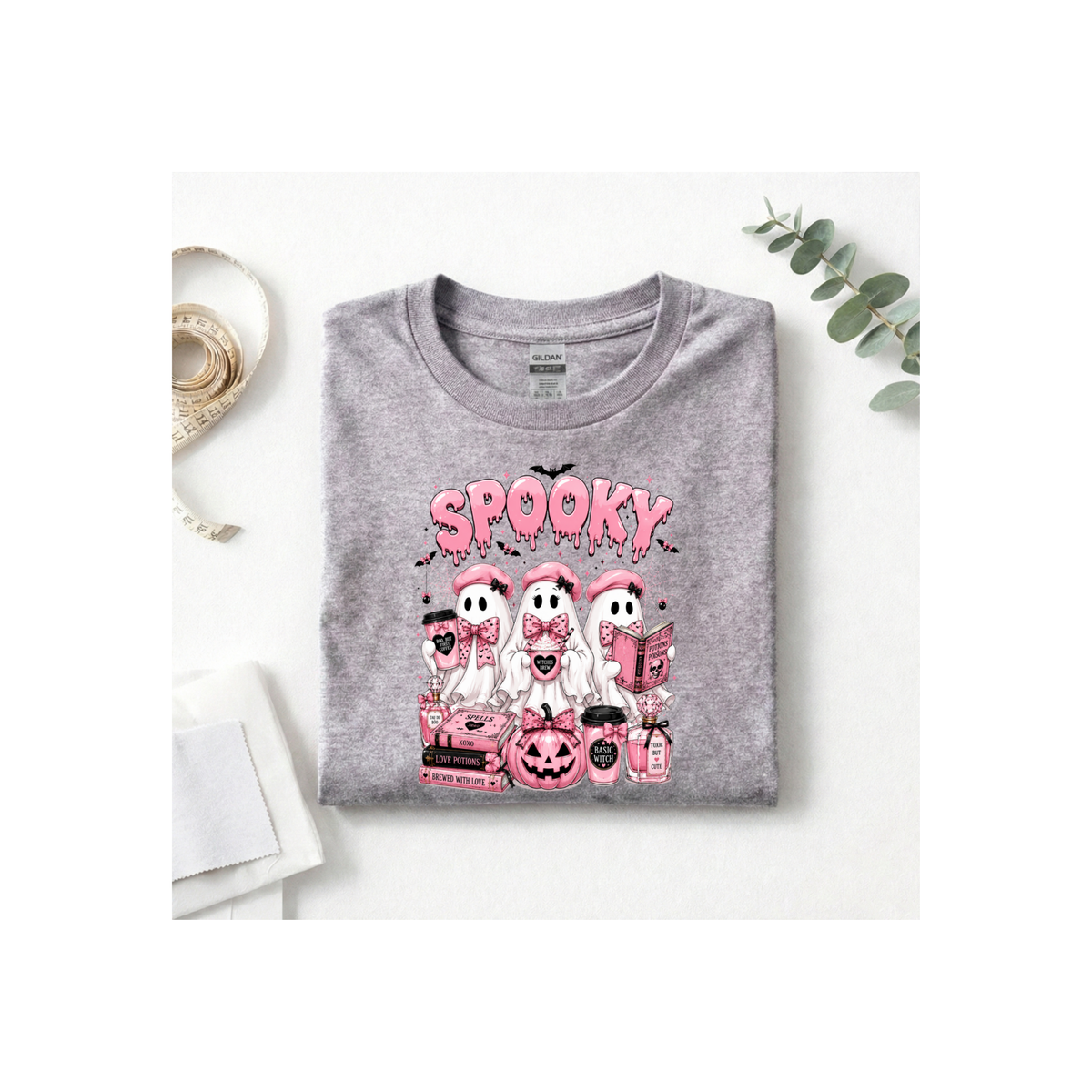 Spooky Pink Ghosts Halloween T‑Shirt