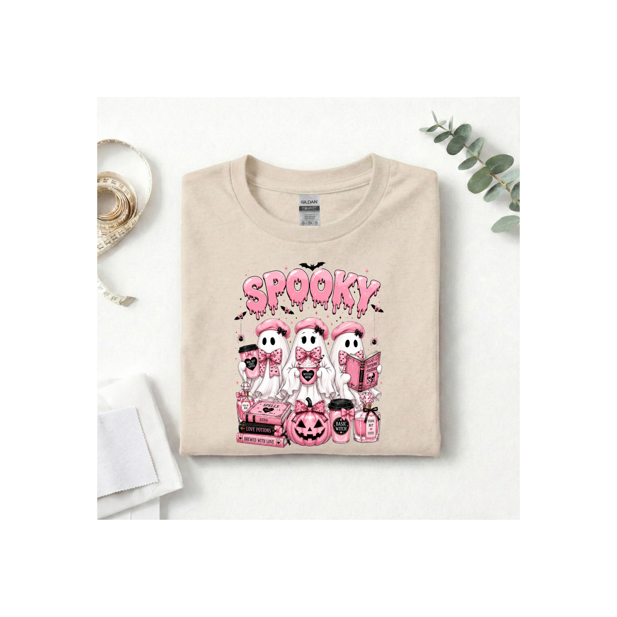 Spooky Pink Ghosts Halloween T‑Shirt