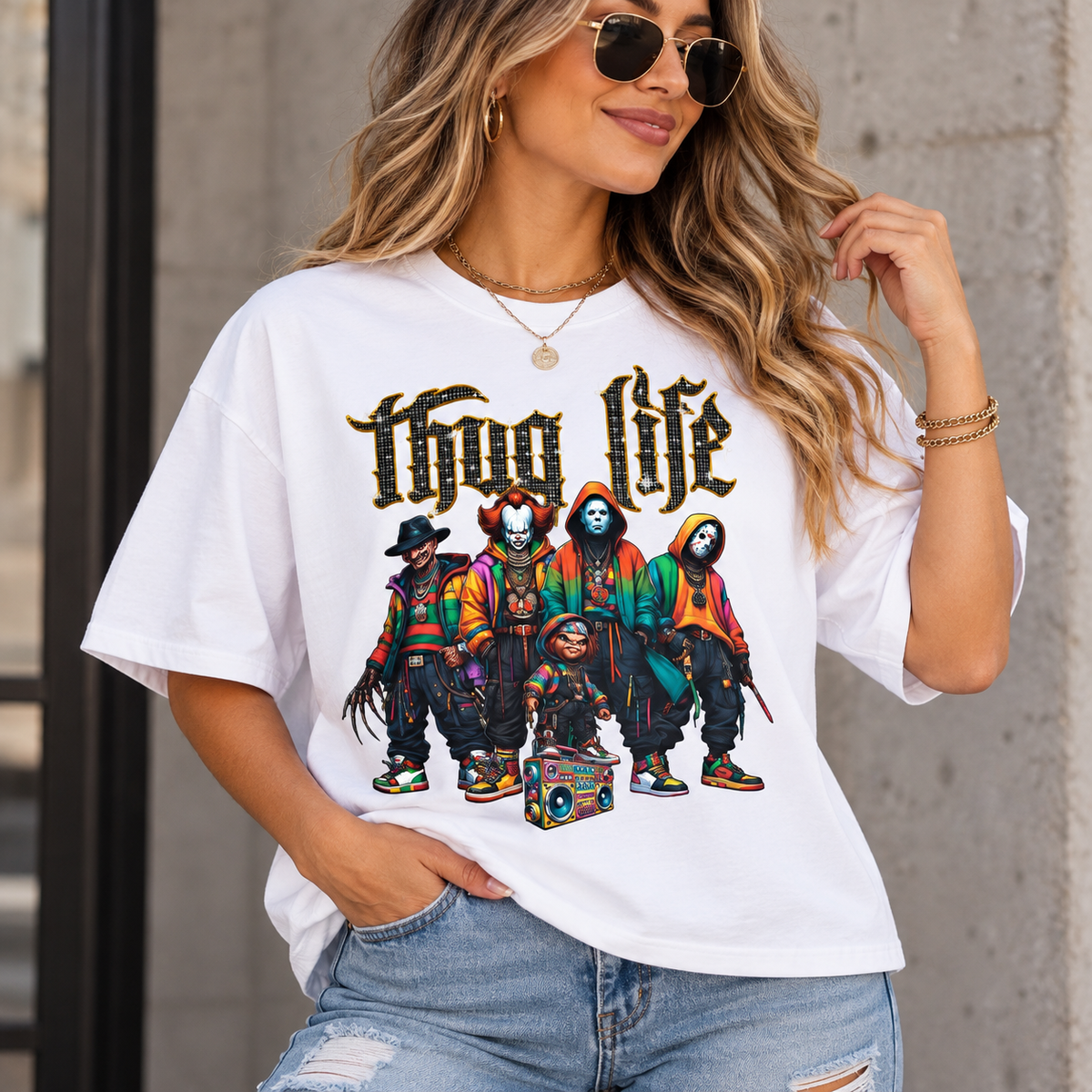 Horror Clown Crew - Oversized Boxy T-Shirt