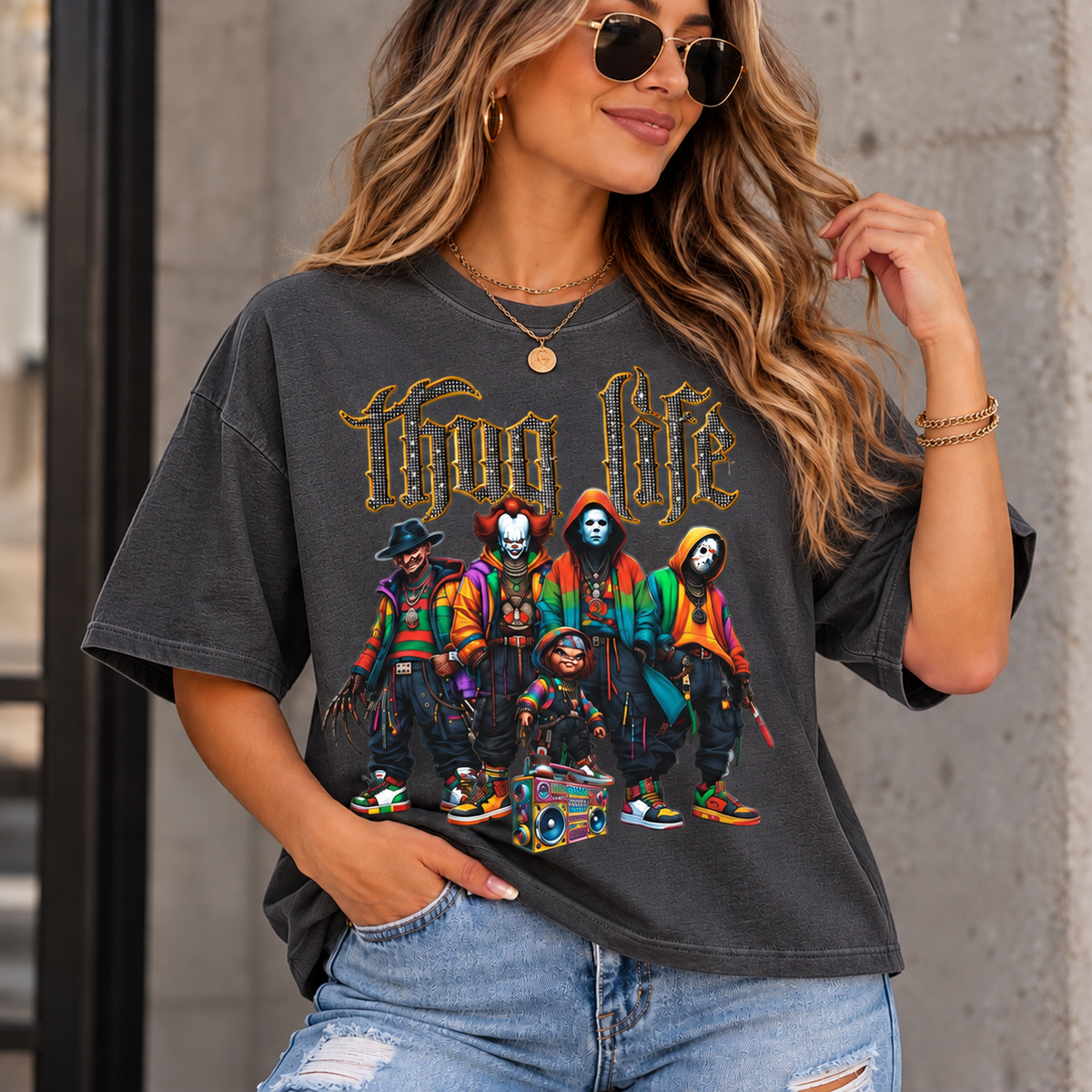 Horror Clown Crew - Oversized Boxy T-Shirt