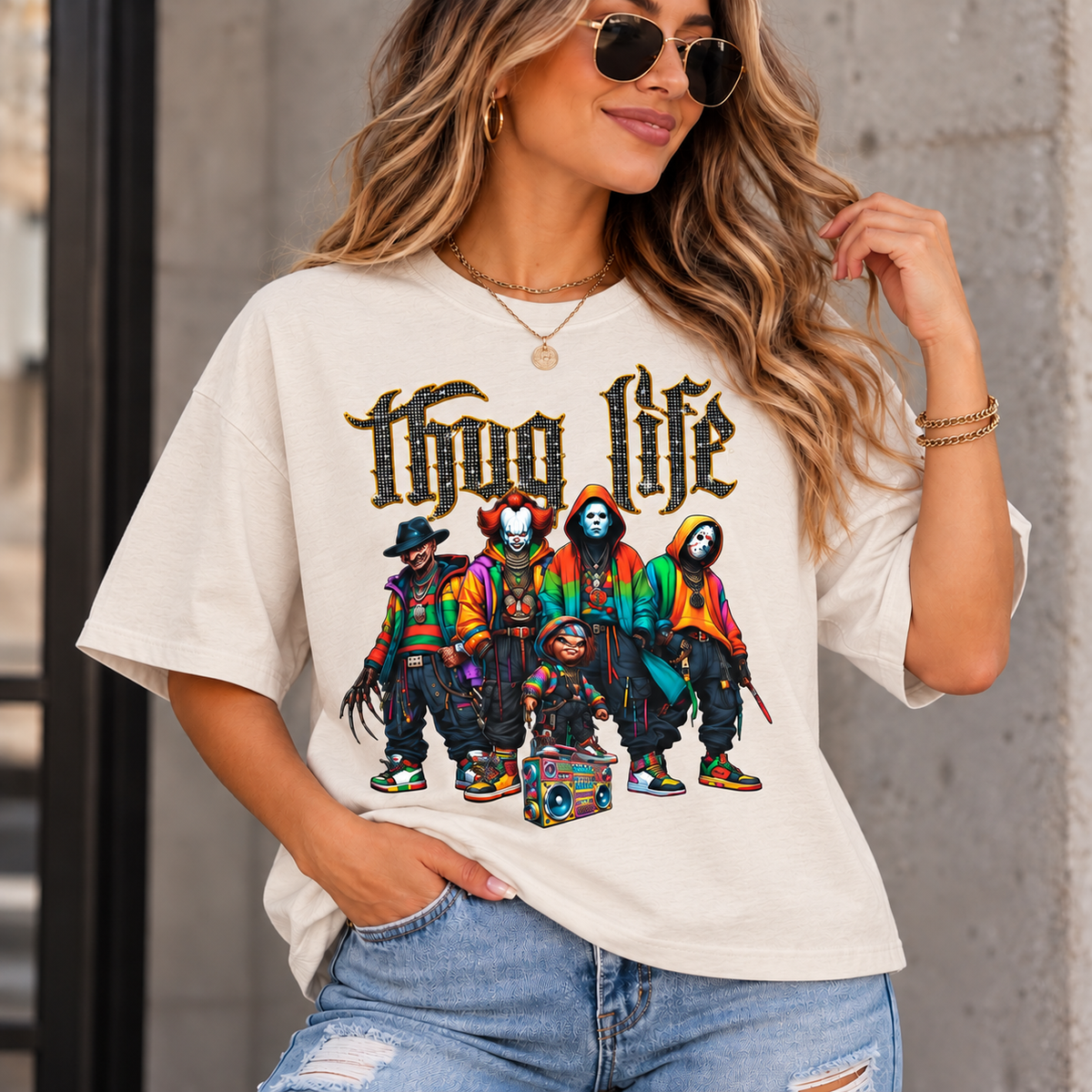 Horror Clown Crew - Oversized Boxy T-Shirt