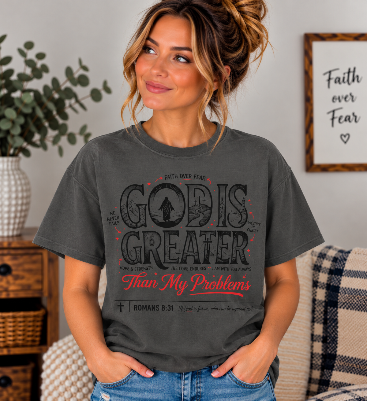 God Is Greater Than My Problems T-Shirt (Comfort Colors)