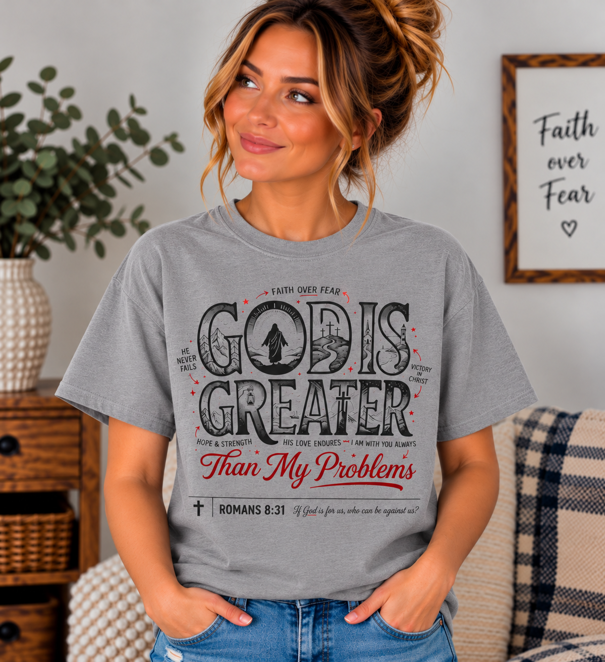 God Is Greater Than My Problems T-Shirt (Comfort Colors)