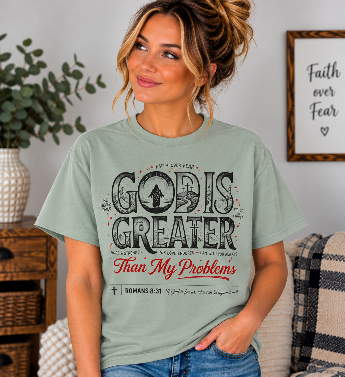 God Is Greater Than My Problems T-Shirt (Comfort Colors)