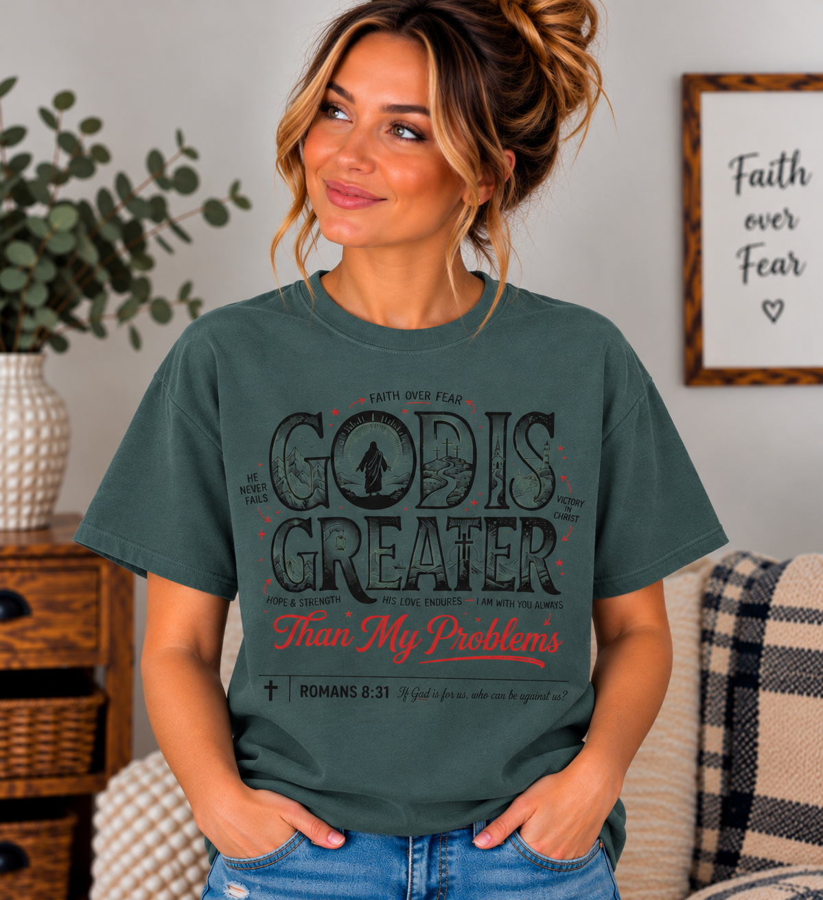 God Is Greater Than My Problems T-Shirt (Comfort Colors)