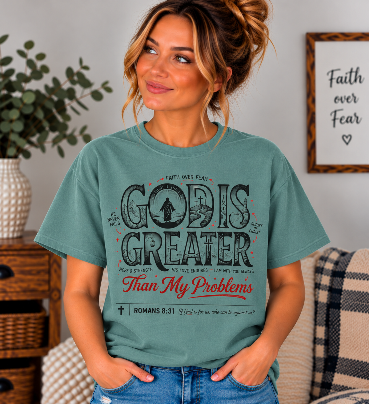 God Is Greater Than My Problems T-Shirt (Comfort Colors)