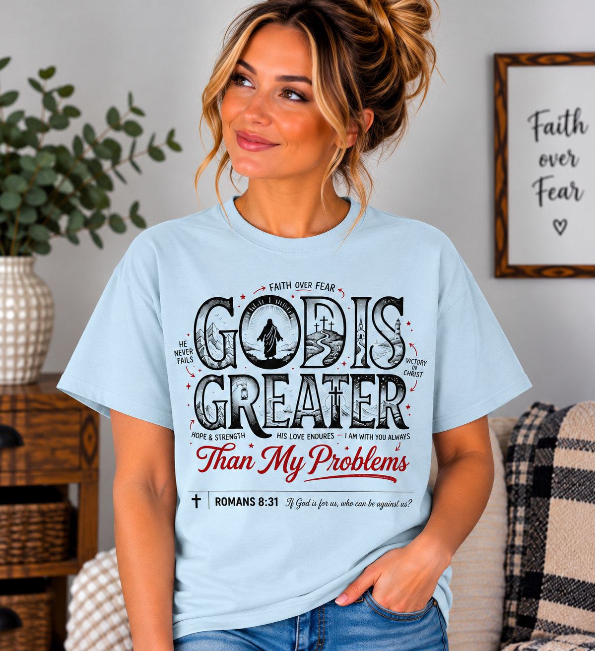 God Is Greater Than My Problems T-Shirt (Comfort Colors)