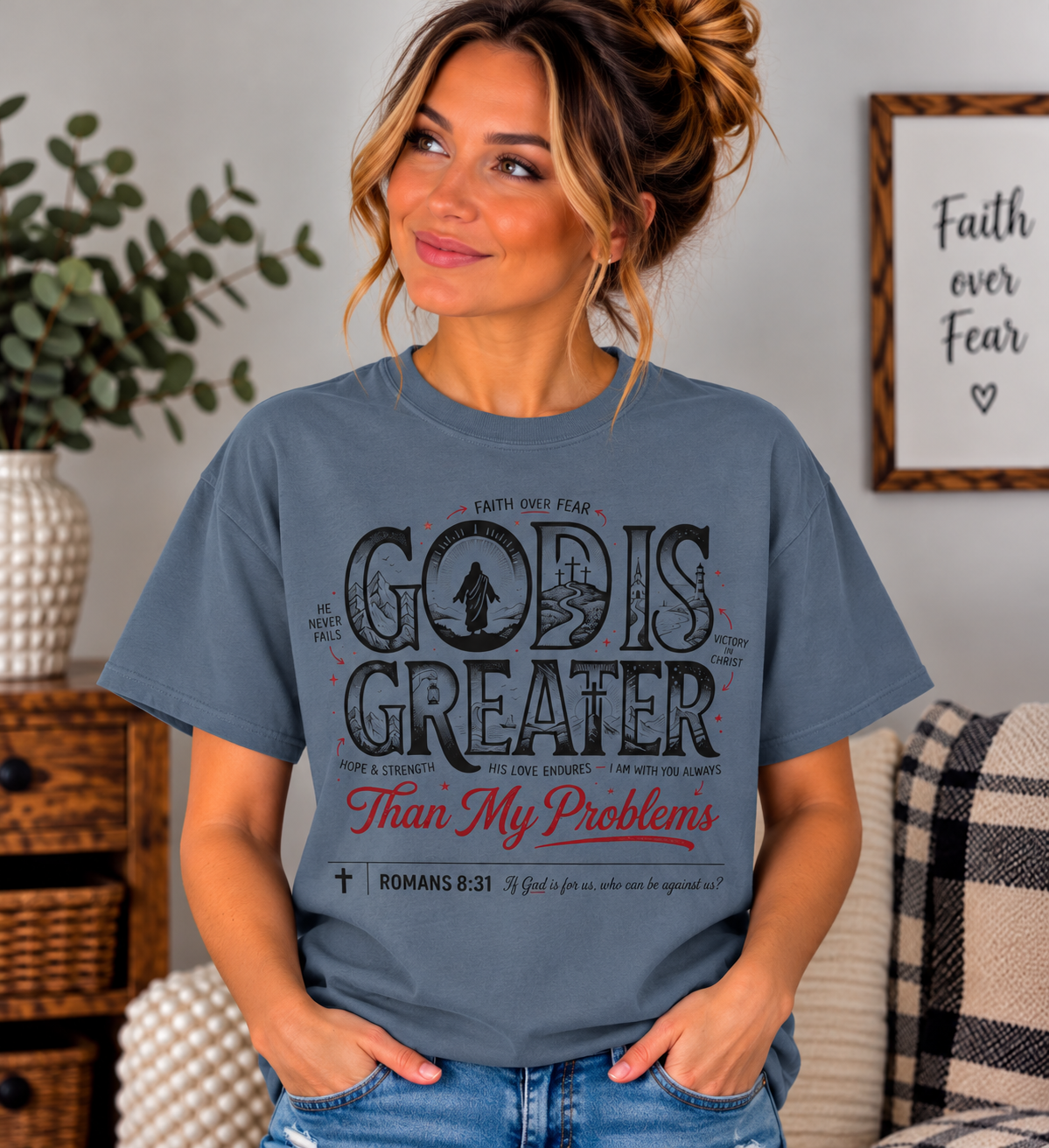 God Is Greater Than My Problems T-Shirt (Comfort Colors)