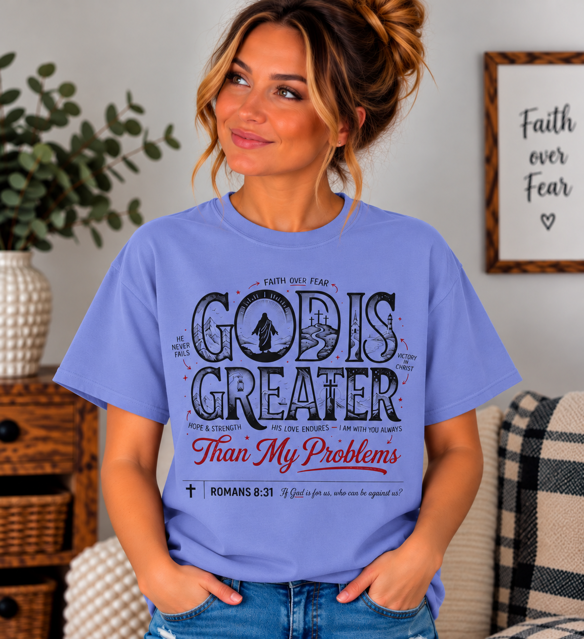 God Is Greater Than My Problems T-Shirt (Comfort Colors)