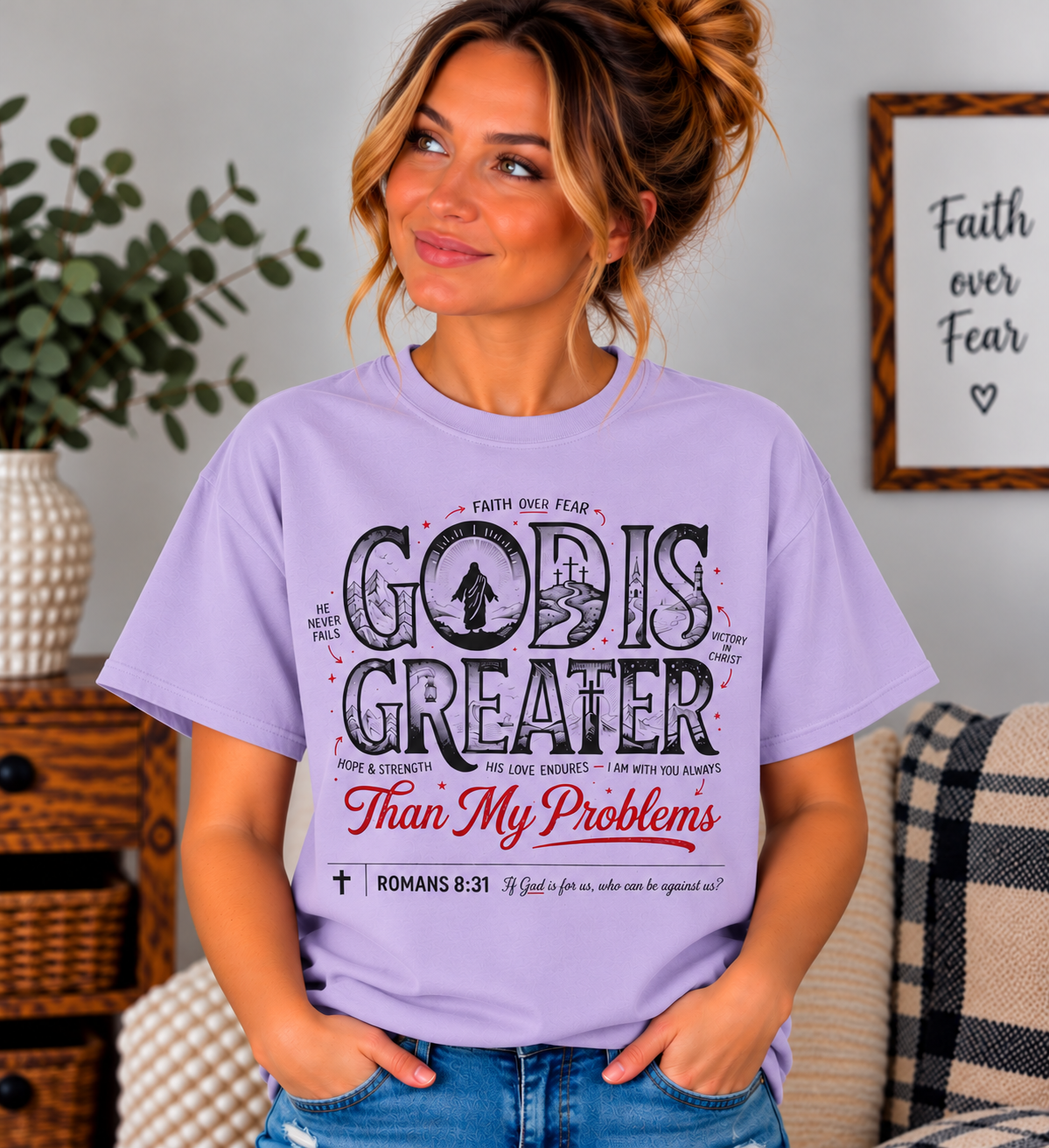 God Is Greater Than My Problems T-Shirt (Comfort Colors)