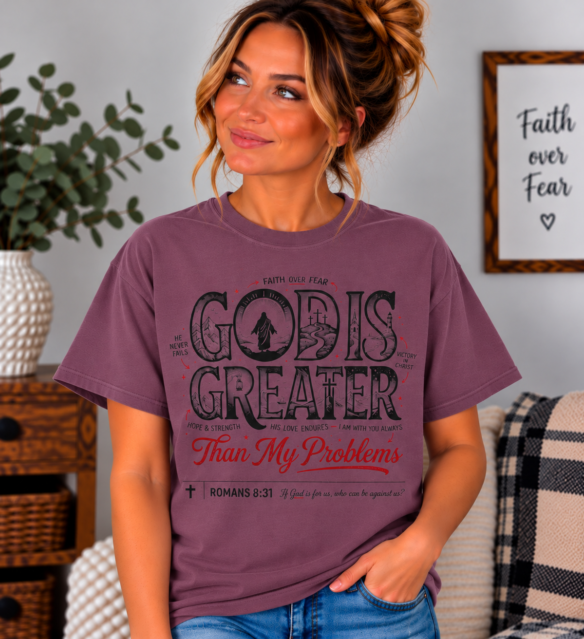 God Is Greater Than My Problems T-Shirt (Comfort Colors)