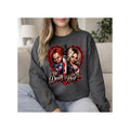 'Till Death Do Us Part' Horror Dolls Graphic Crewneck Sweatshirt