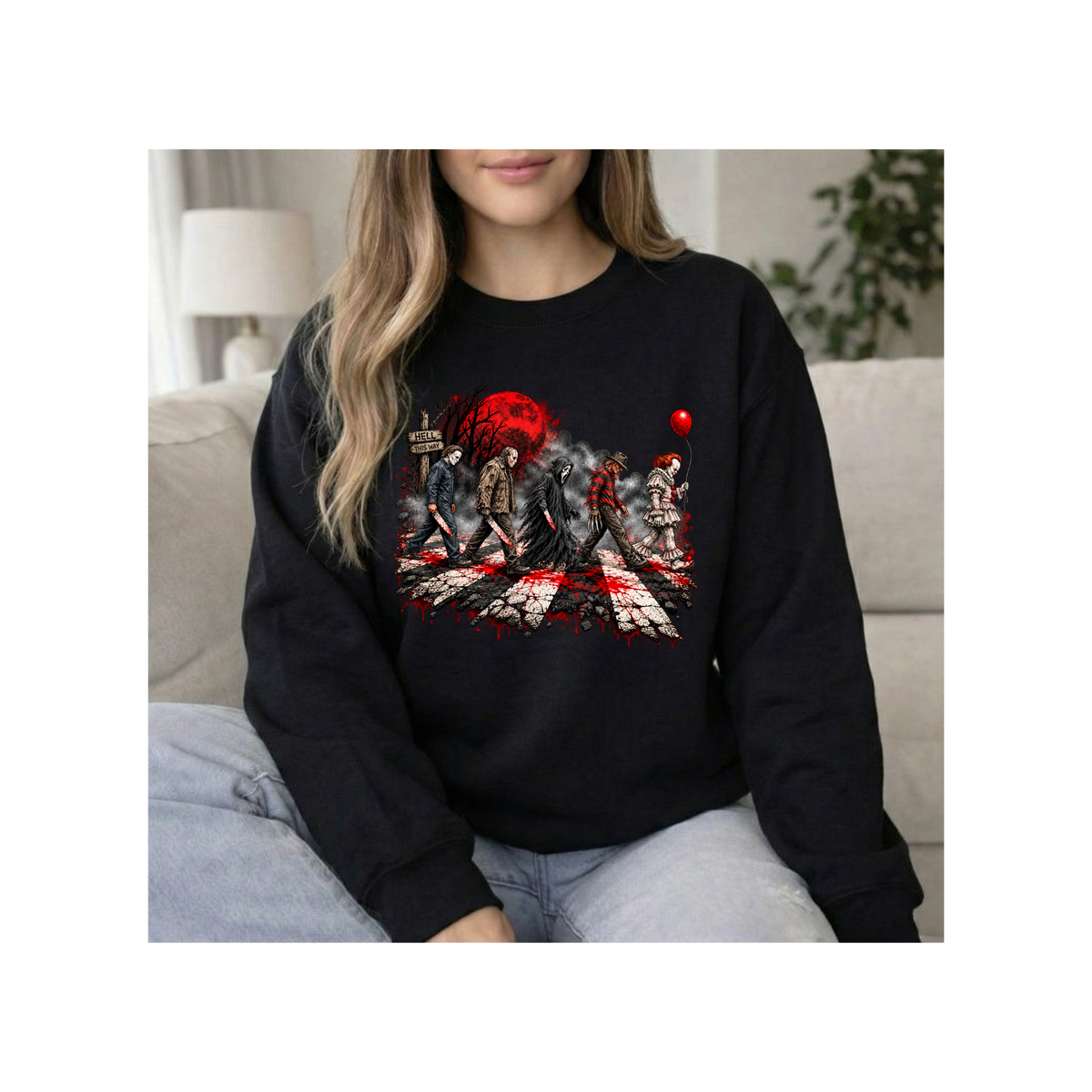 Horror Clowns Parade - Bloody Pennywise Crewneck Sweatshirt