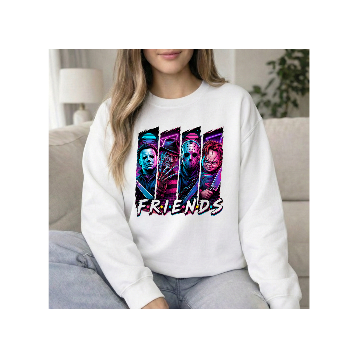 Horror Icons "Friends" Crewneck Sweatshirt