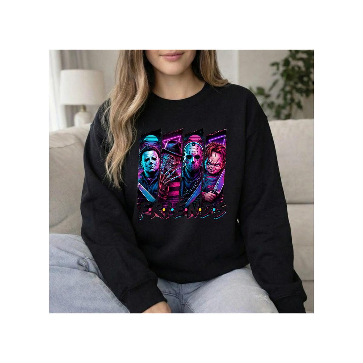 Horror Icons "Friends" Crewneck Sweatshirt