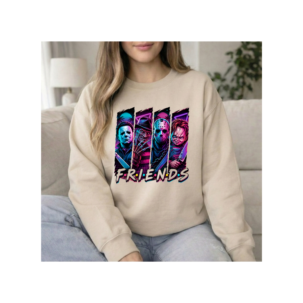 Horror Icons "Friends" Crewneck Sweatshirt