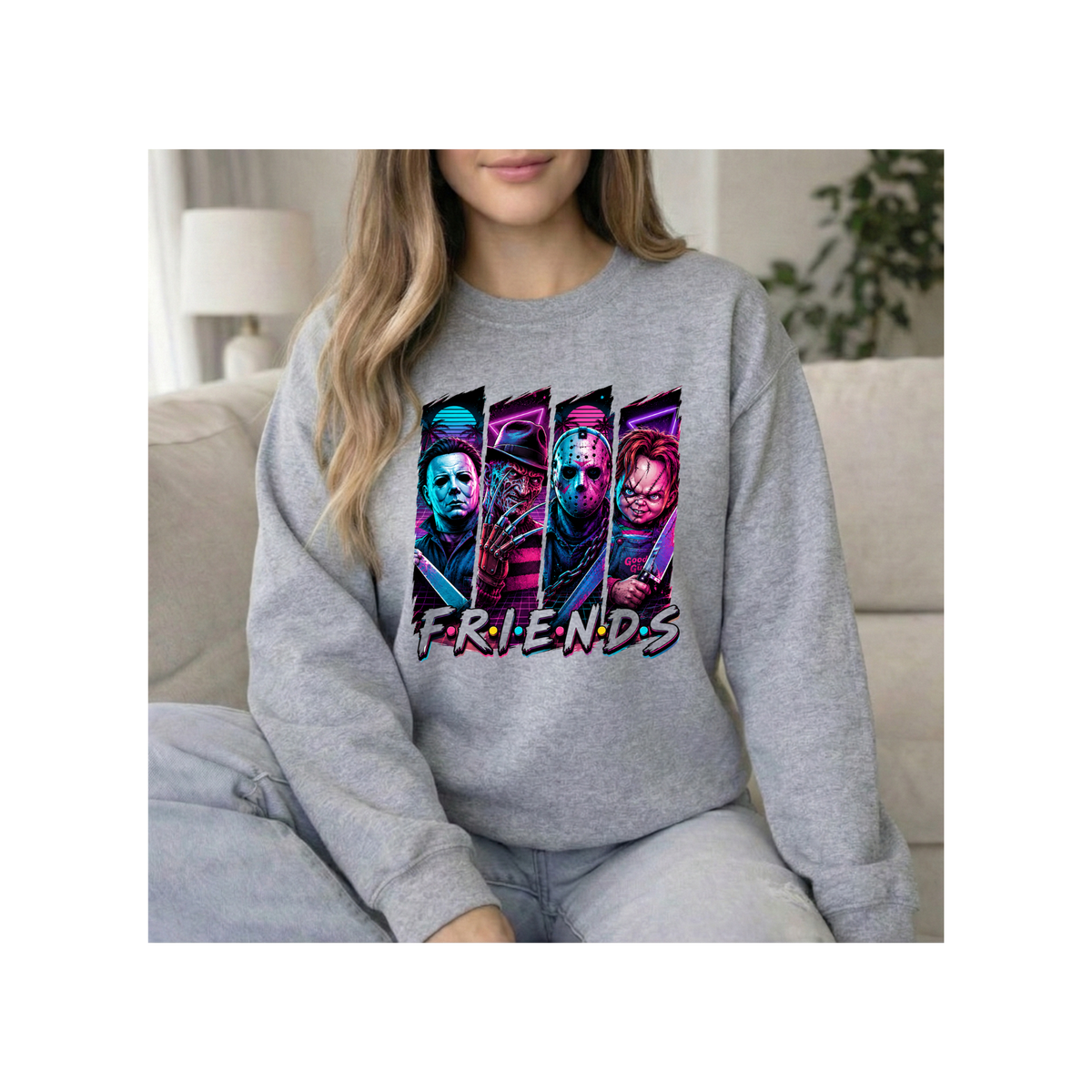 Horror Icons "Friends" Crewneck Sweatshirt