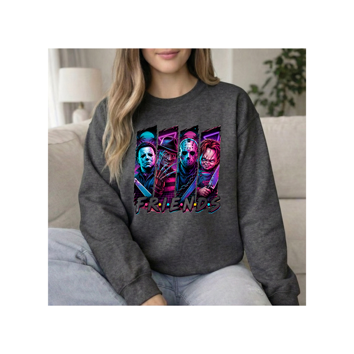 Horror Icons "Friends" Crewneck Sweatshirt