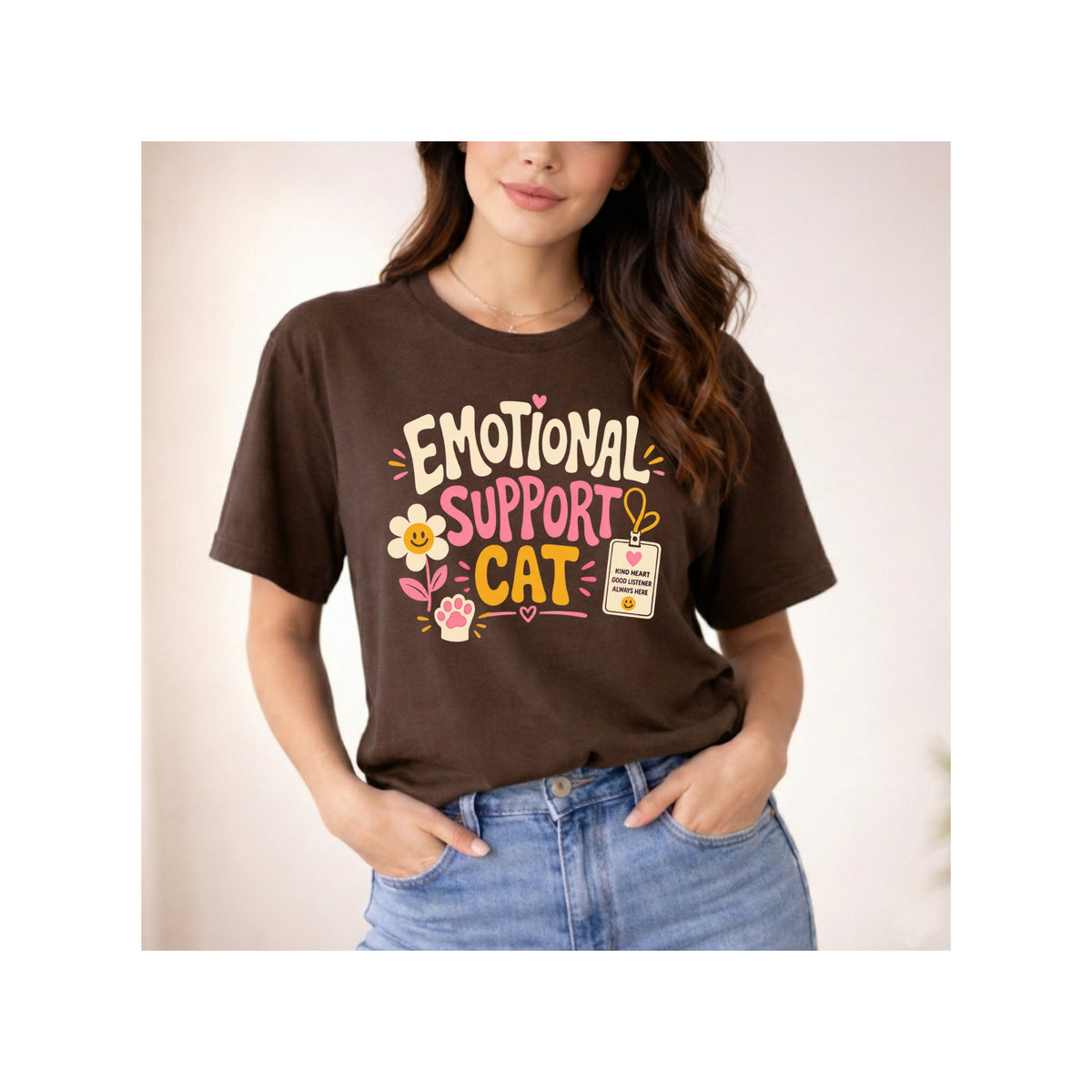 Emotional Support Cat Graphic T-Shirt