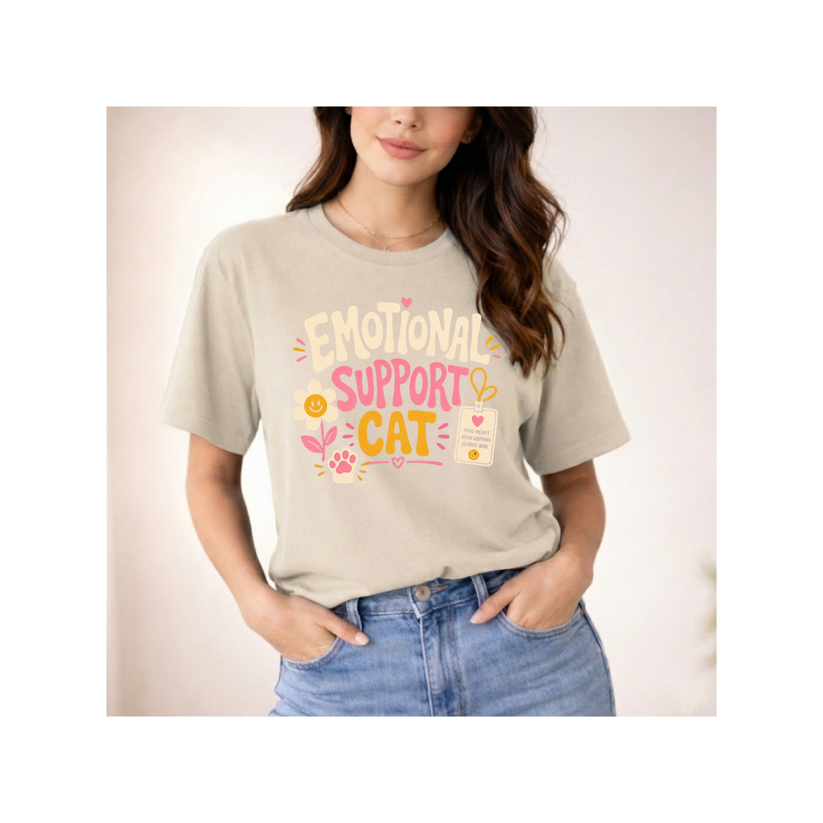 Emotional Support Cat Graphic T-Shirt