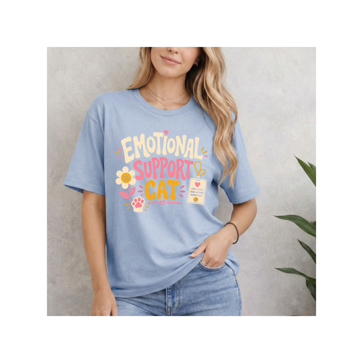 Emotional Support Cat Graphic T-Shirt