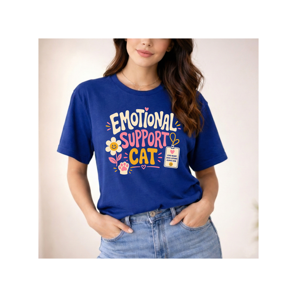 Emotional Support Cat Graphic T-Shirt