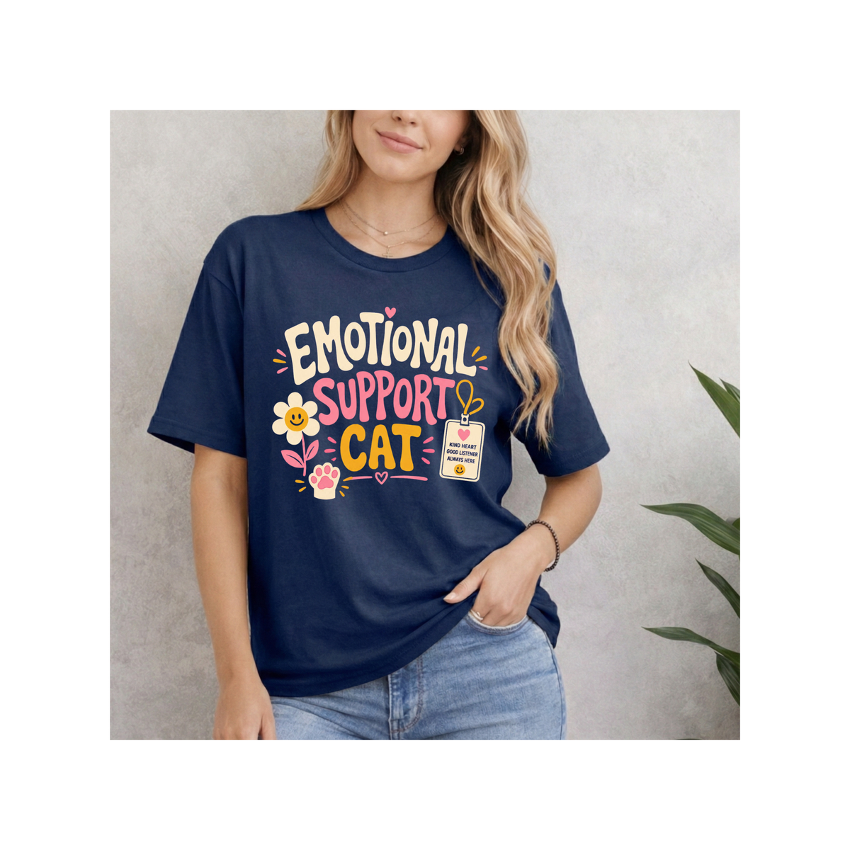 Emotional Support Cat Graphic T-Shirt