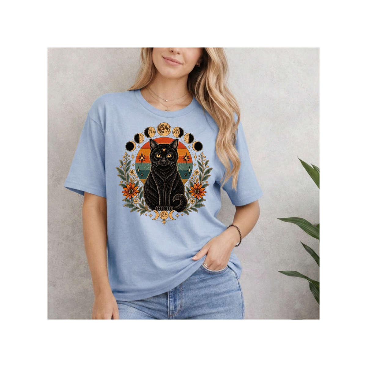 Mystic Black Moon Phases T-Shirt