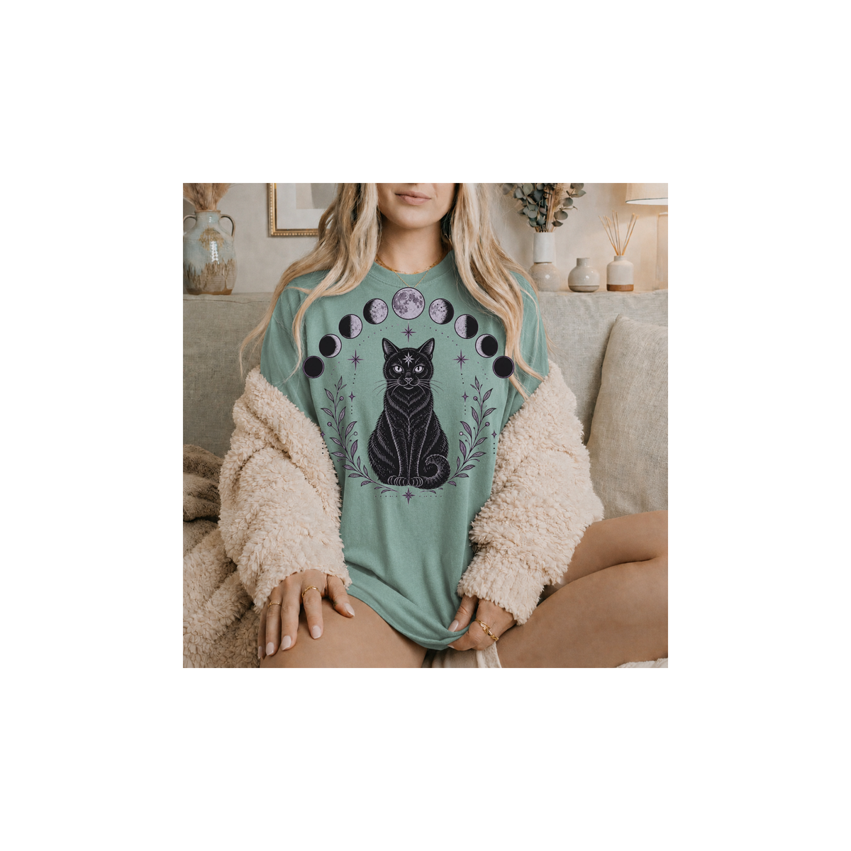 Black Moon Phases T-Shirt (Comfort Colors)