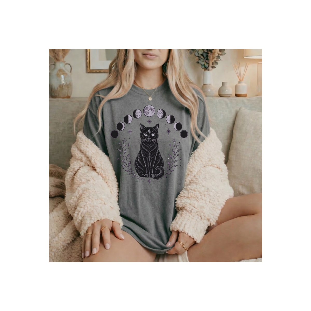 Black Moon Phases T-Shirt (Comfort Colors)