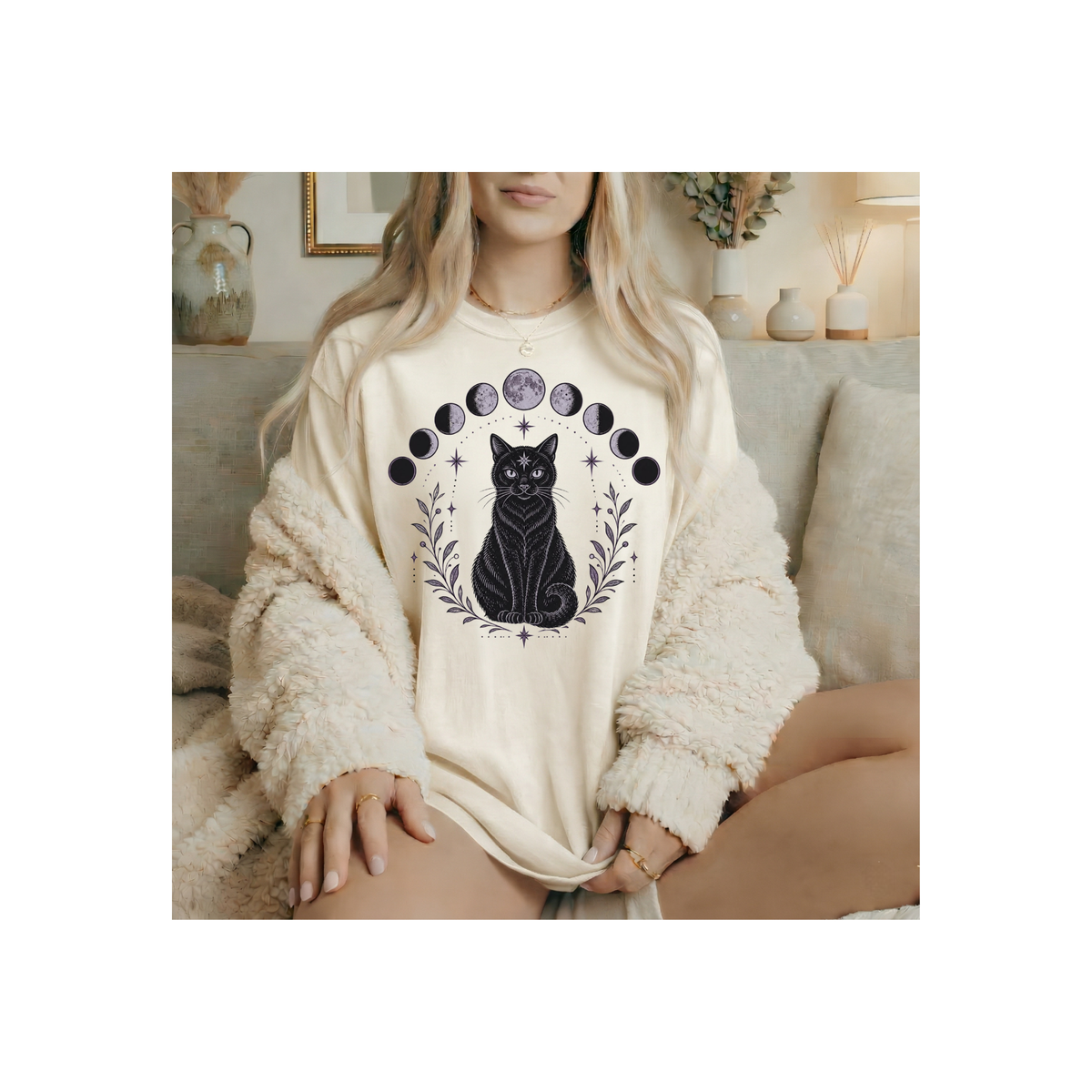 Black Moon Phases T-Shirt (Comfort Colors)