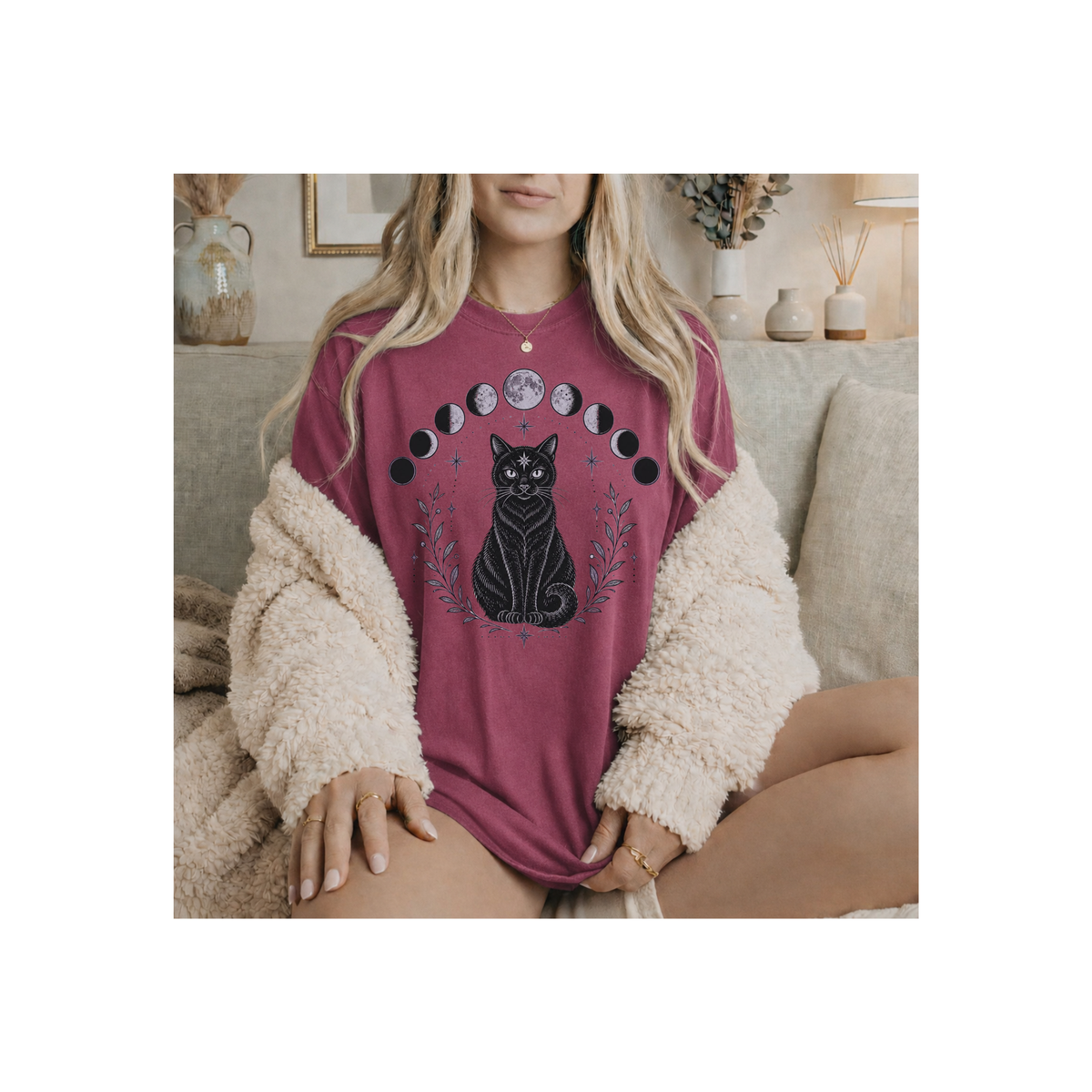 Black Moon Phases T-Shirt (Comfort Colors)