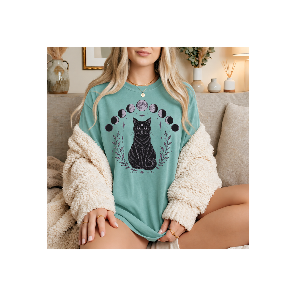 Black Moon Phases T-Shirt (Comfort Colors)