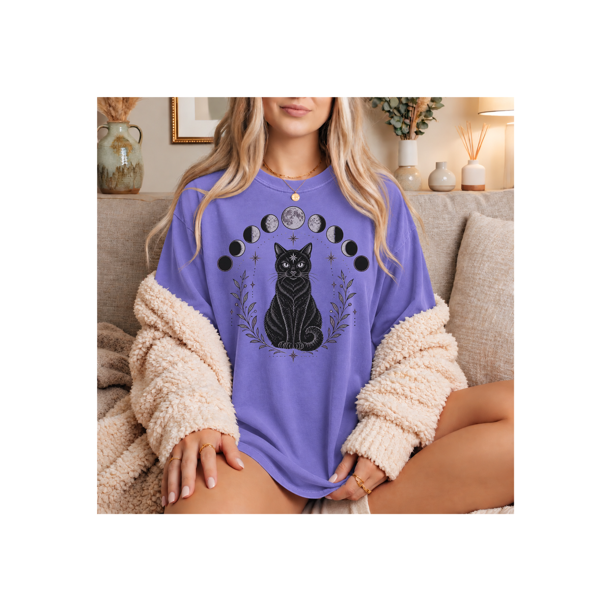 Black Moon Phases T-Shirt (Comfort Colors)
