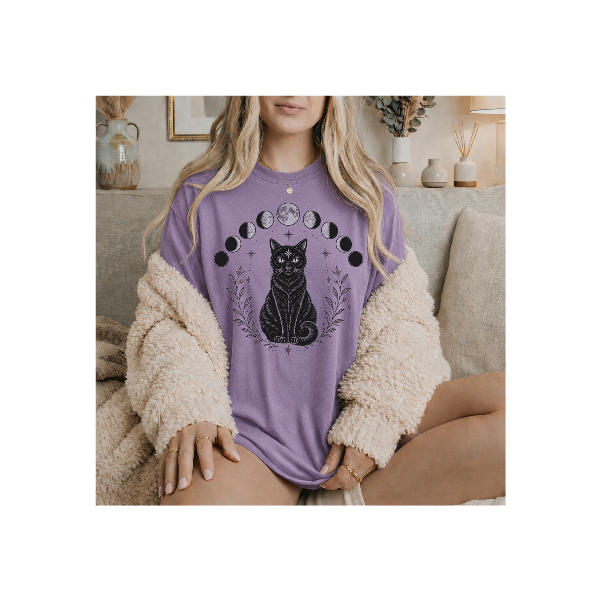 Black Moon Phases T-Shirt (Comfort Colors)