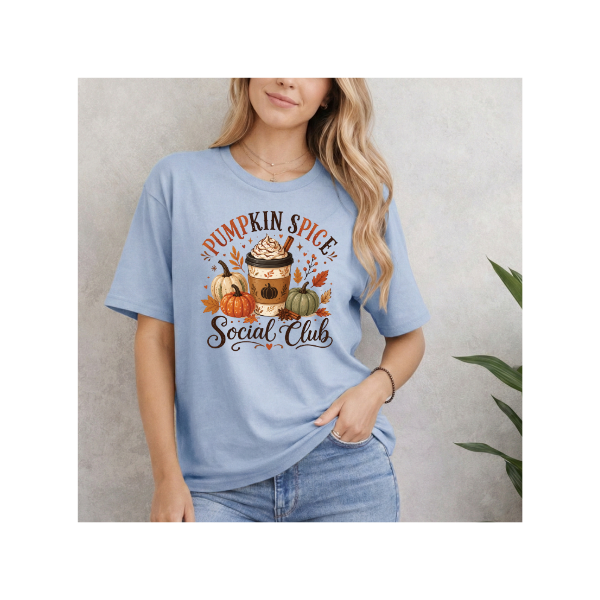 Pumpkin Spice Social Club Fall Coffee T-Shirt
