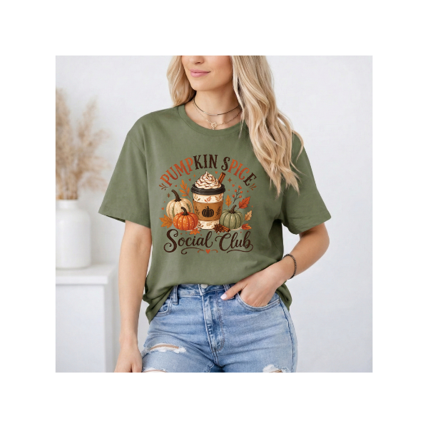 Pumpkin Spice Social Club Fall Coffee T-Shirt