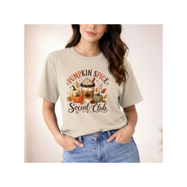 Pumpkin Spice Social Club Fall Coffee T-Shirt