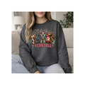 She's From Texas I Can Tell Colorful Leopard & Western Crewneck Sweatshirt