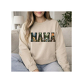 Mama Floral Camo "MAMA" Graphic Crewneck Sweatshirt
