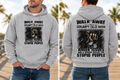 Walk Away, I'm a Grumpy Old Man Sarcastic Fleece Lined Hoodie (Black Letters)